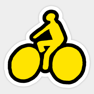 Yellow bicycle Sticker